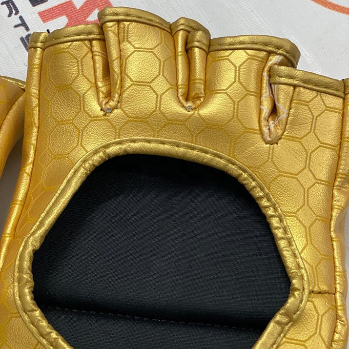 Golden MMA Grappling Half Finger Gloves